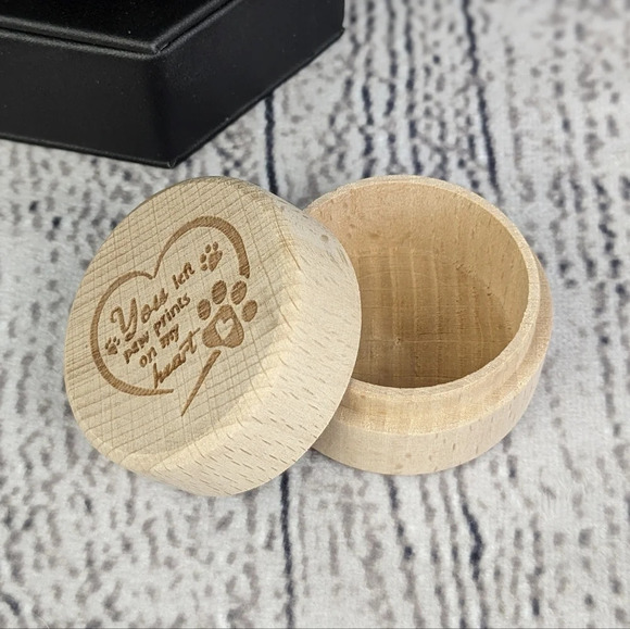 Wooden jar memorial keepsake for cats, dogs, pets, rainbow bridge - Picture 3 of 7